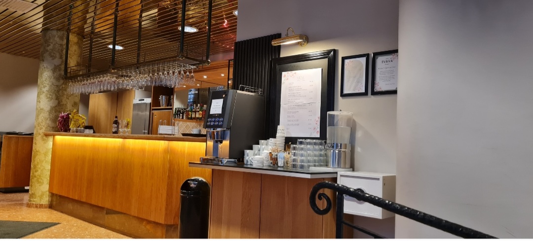Best Western Hotel Svava har en plats dygnet runt där man kan dricka kaffe när man vill.