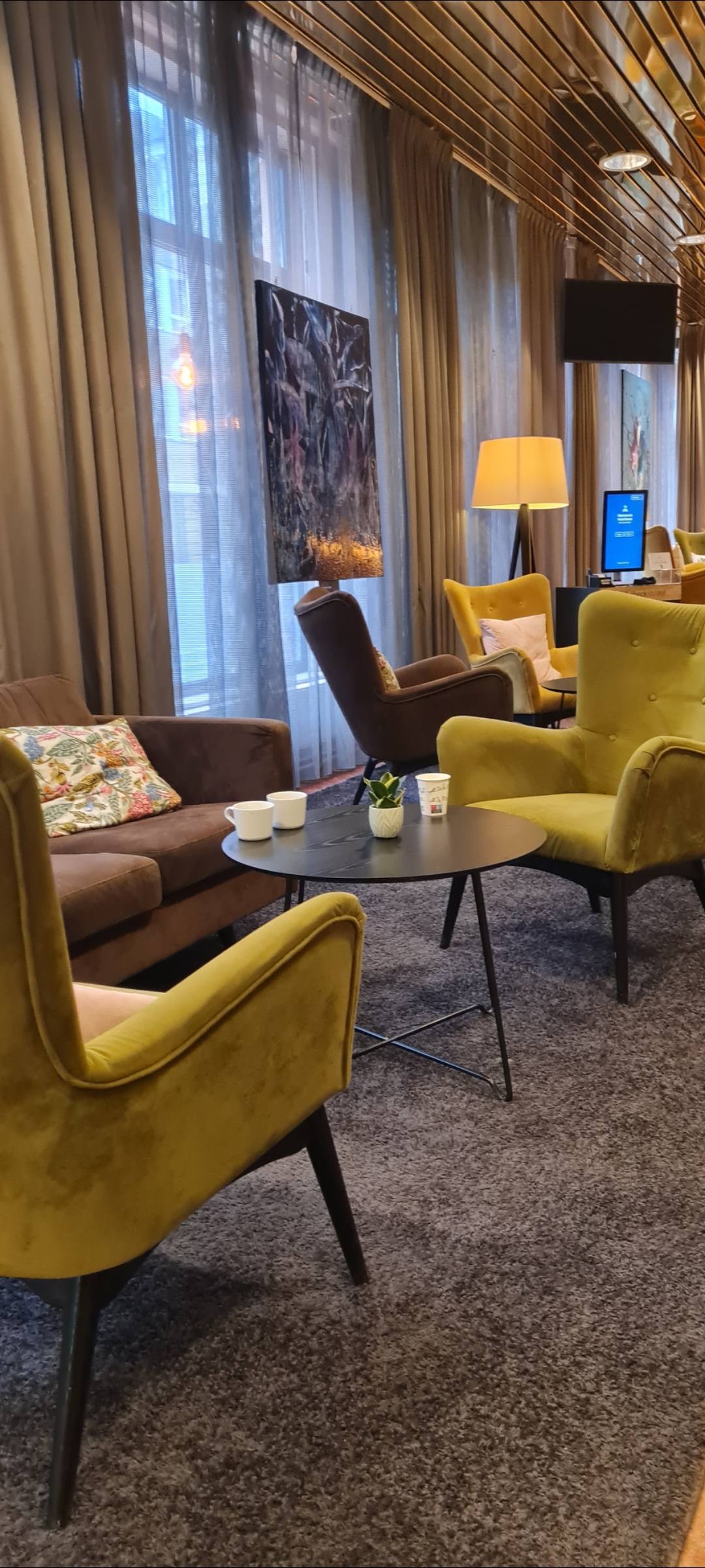 Färgerna är väldigt harmoniska och man blir lugn så fort man kliver in på Hotell Svava i Uppsala.
